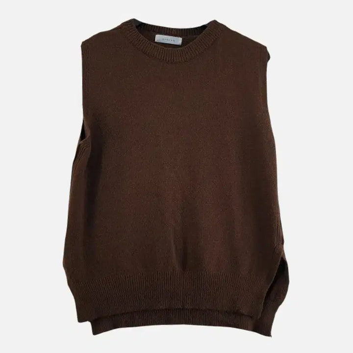 [BUNJANG] FREE Brown Knit Vest / 여FREE 니트 조끼 브라운 M6232