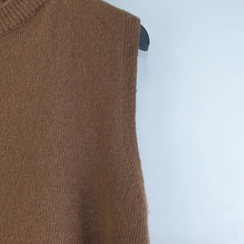 [BUNJANG] FREE Brown Knit Vest / 여FREE 니트 조끼 브라운 M6232