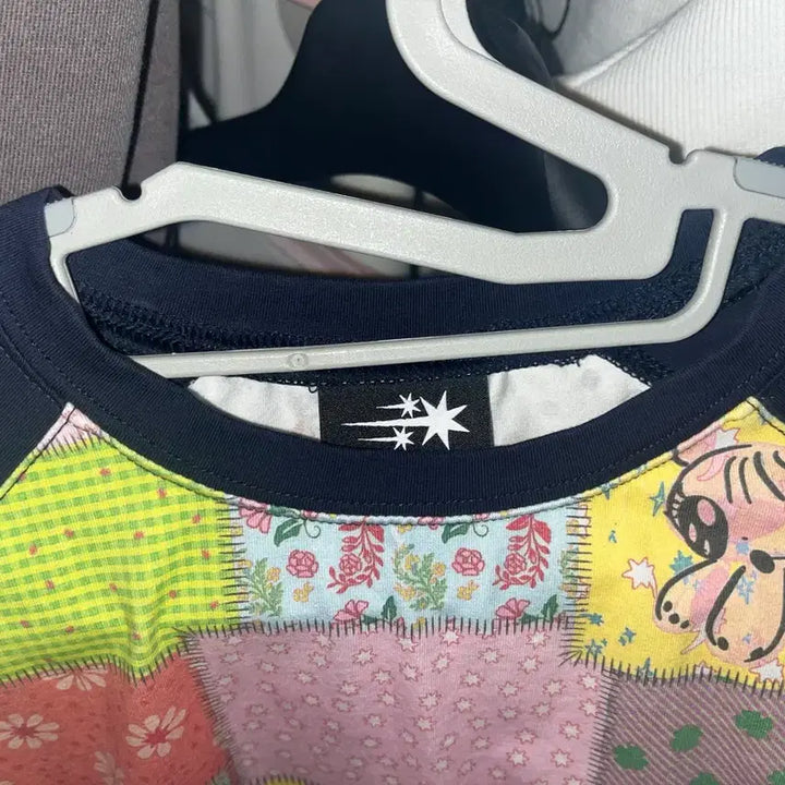 [BUNJANG] Nice Ghost Club Patchwork 3/4 Sleeve T-shirt / 나이스고스트클럽 패치워크 3/4슬리브 7부 티셔츠