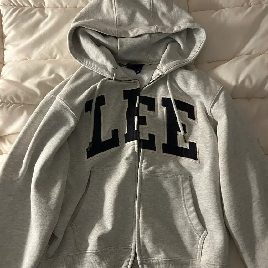 [BUNJANG] Lee Oatmeal Hoodie / Lee 후드집업 오트밀