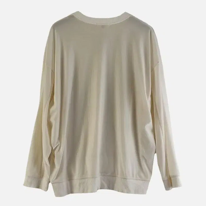 [BUNJANG] 랩 Ivory Raglan Sleeve Sweatshirt / 랩 여M 아이보리 맨투맨 M6233
