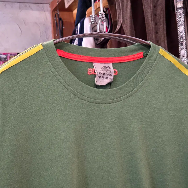[BUNJANG] Adidas Green Sideline Football T-Shirt / 아디다스 그린 사이드라인 풋볼 반팔