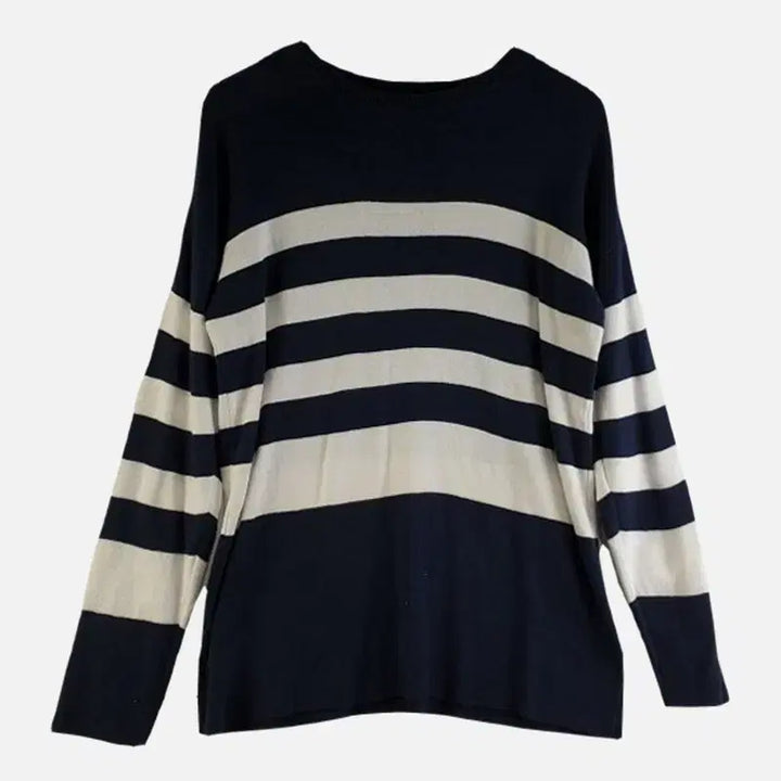 [BUNJANG] Generic Navy Knit Sweater / 여85 네이비 배색 니트 M6230