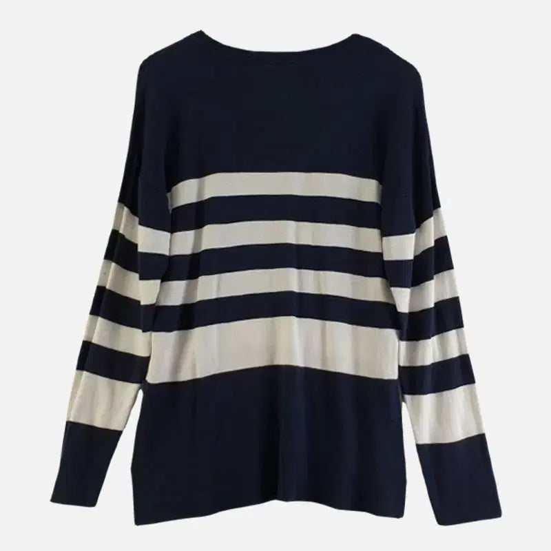 [BUNJANG] Generic Navy Knit Sweater / 여85 네이비 배색 니트 M6230