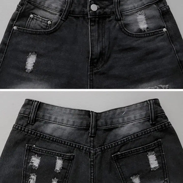[SOLD OUT] 데님 반바지 흑청
