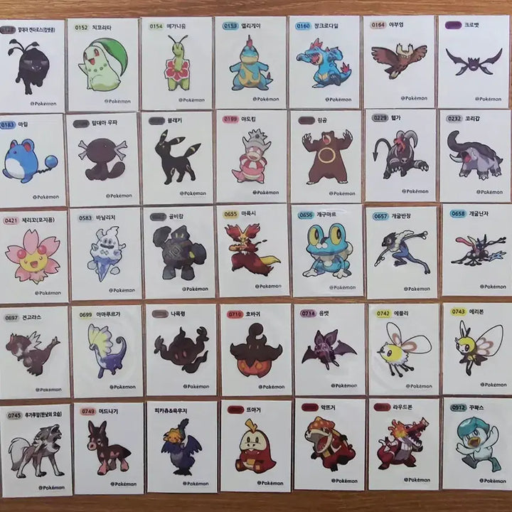 [BUNJANG] Pokemon Season 3 Sticker Bundle Set / <일괄>포켓몬 띠부씰 시즌3