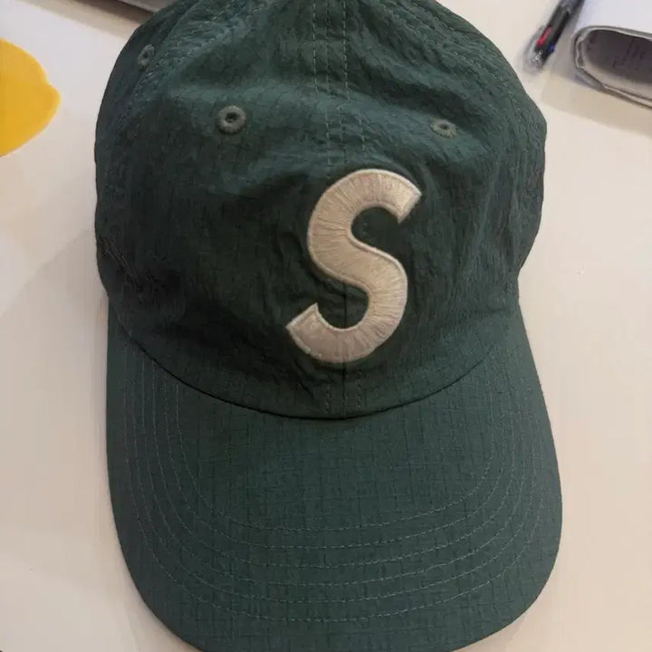 [BUNJANG] Supreme S Logo Cordura Cap Green / 슈프림 S로고 코듀라 볼캡 그린