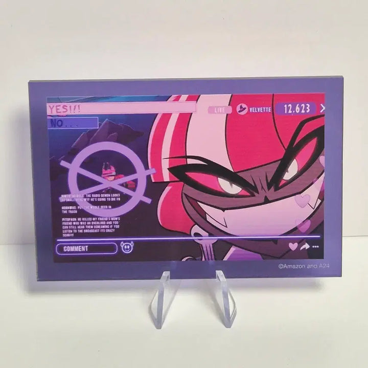 [BUNJANG] Hazbin Hotel Smile Base Cafe Acrylic Card Velvet / 해즈빈호텔 스마일베이스카페 아크릴카드 벨벳