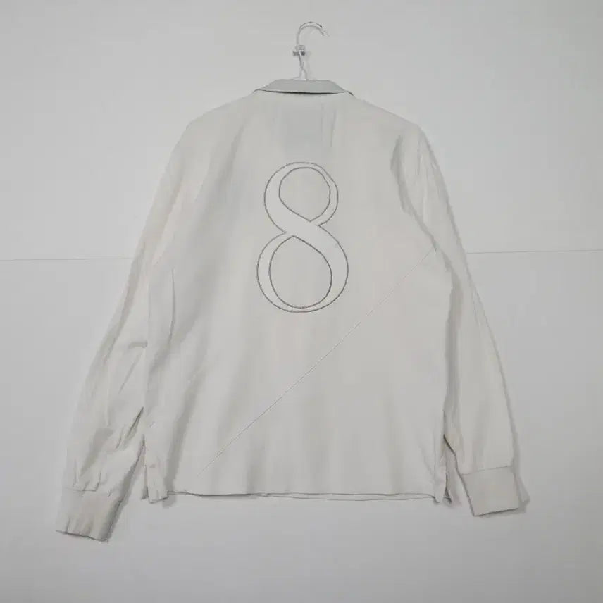 [BUNJANG] Hazzys White Long Sleeve Rugby Shirt / 헤지스 화이트 롱슬리브 럭비티 ㅡ0125