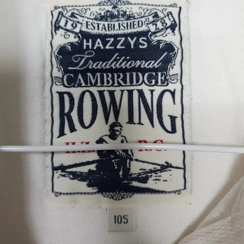 [BUNJANG] Hazzys White Long Sleeve Rugby Shirt / 헤지스 화이트 롱슬리브 럭비티 ㅡ0125