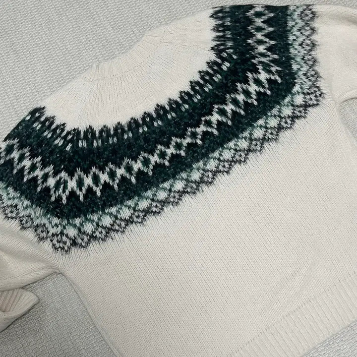 [BUNJANG] Norman Brush Nordic Knit Sweater Ivory M / 노먼 브러쉬 노르딕 니트_아이보리 M