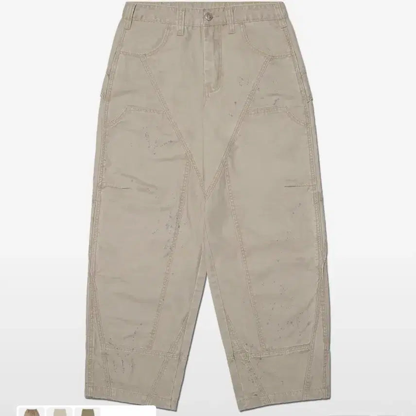 [BUNJANG] No.Manual Painted Double Knee Pants - Washed / 노매뉴얼 PAINTED DOUBLE KNEE PANTS - WASHED