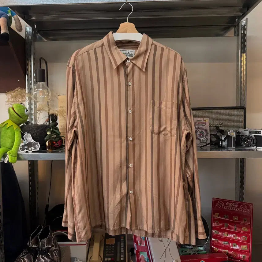[BUNJANG] Wacko Maria Rayon Striped Pattern Shirt XL / 25SS 와코마리아 레이온 스트라이프 패턴 셔츠 XL