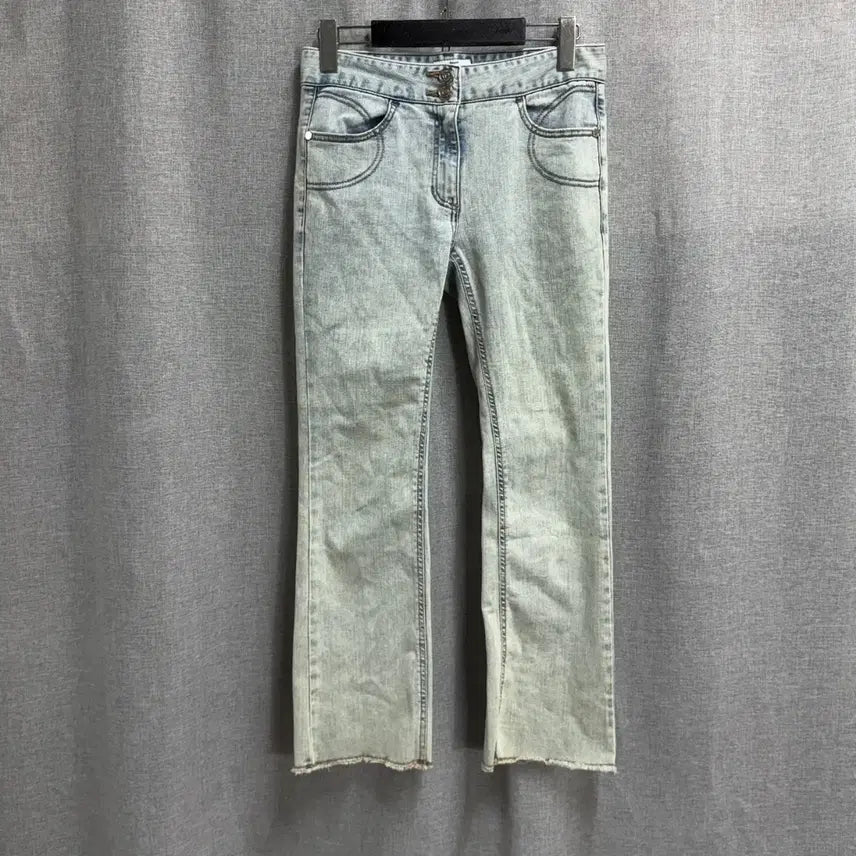 [BUNJANG] OBZEE Washed Semi Bootcut Denim Pants / 한섬 오브제 OBZEE 워싱 세미 부츠컷 데님팬츠 청바지