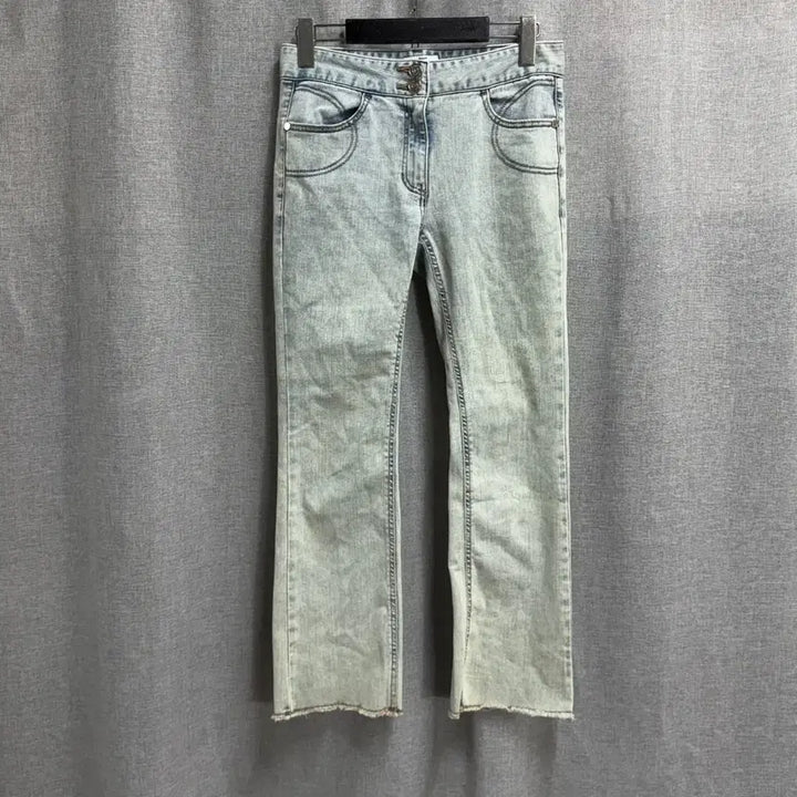 [BUNJANG] OBZEE Washed Semi Bootcut Denim Pants / 한섬 오브제 OBZEE 워싱 세미 부츠컷 데님팬츠 청바지