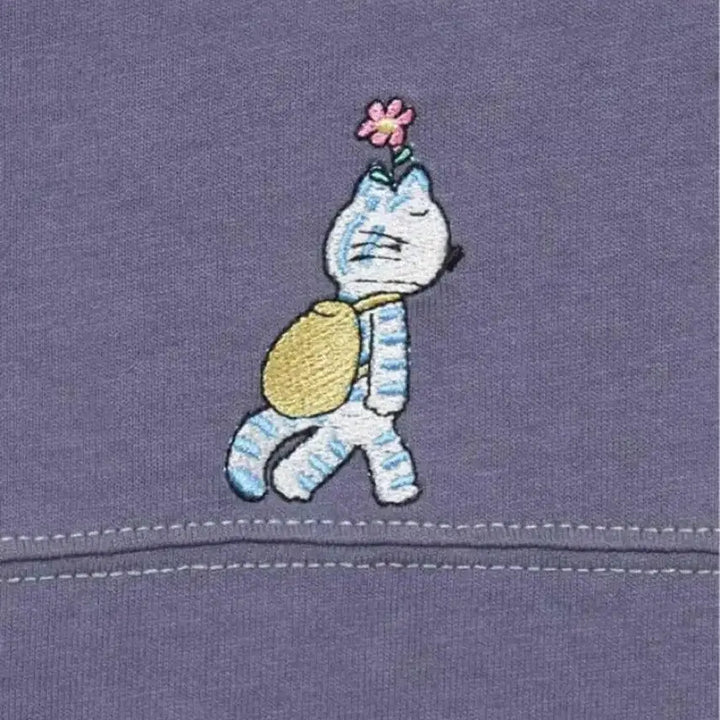 [BUNJANG] 소장품) 일본 고전 캐릭터 11마리 고양이 그라니프 롱 원피스(희귀) / 소장품) 일본 고전 캐릭터 11마리 고양이 그라니프 롱 원피스(희귀)