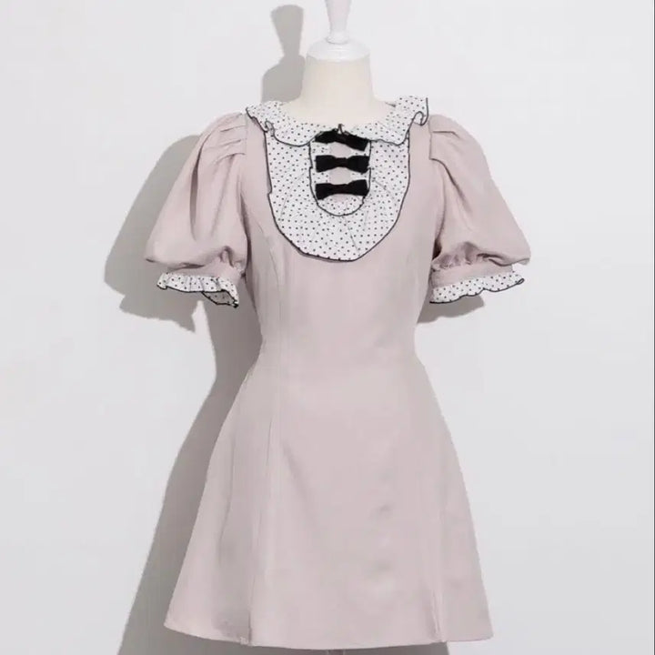 [BUNJANG] Pium Frill Yoke Dolly Dot Dress / pium 피움 양산형 걸리 프릴 요크 돌리 도트 원피스