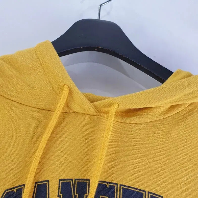 [BUNJANG] FREE Lettering Hoodie Yellow / 여FREE 레터링 후드티 옐로우 M6223
