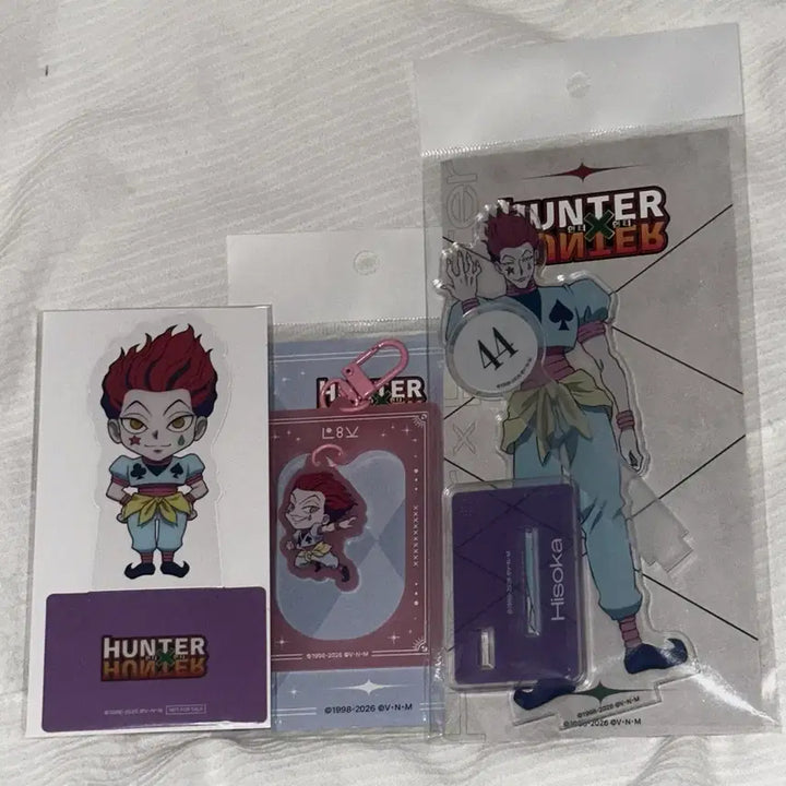 [BUNJANG] Hunter x Hunter Hisoka Set Acrylic Stand, Key Holder, PET Stand / 희귀) 헌터헌터 콜라보카페 히소카세트 아크릴스탠드, 키홀더, PET스탠드