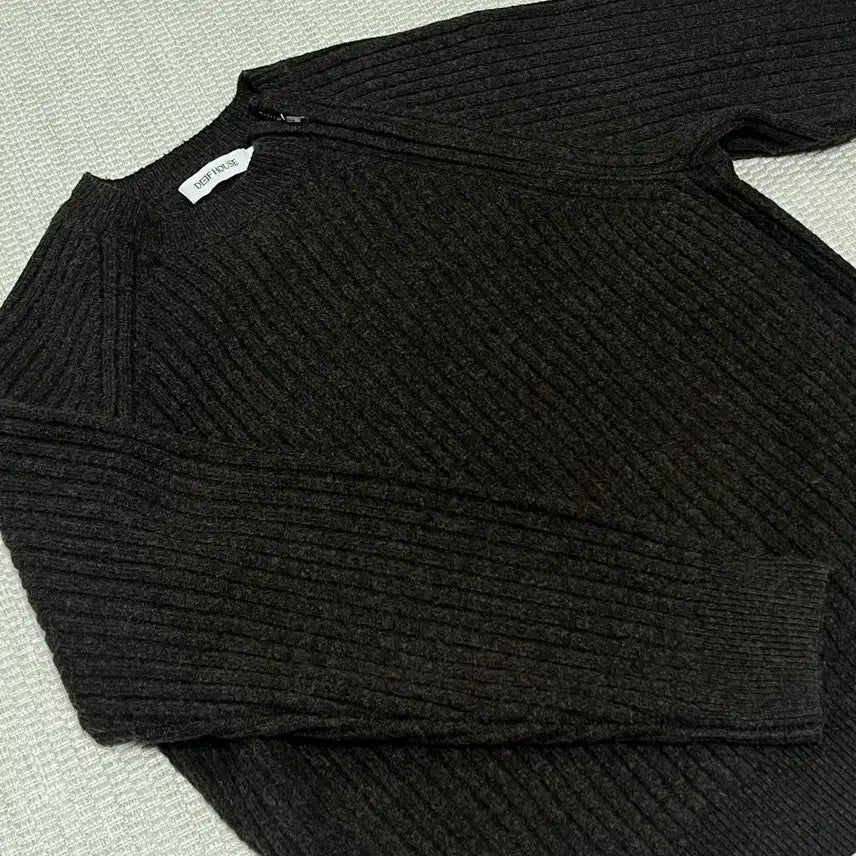 [BUNJANG] French Round Knitwear Brown M / French round knitwear brown m