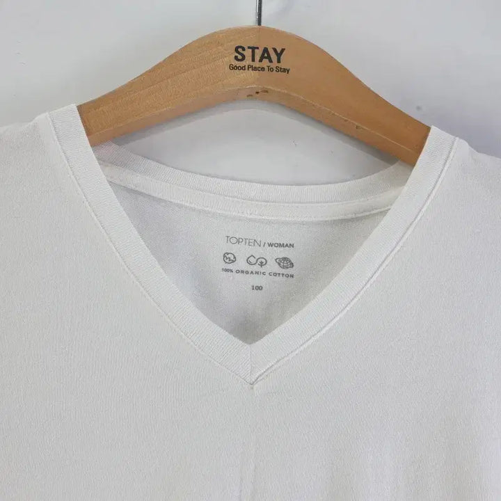 [SOLD OUT] 탑텐 여100 브이넥 반팔티 M6220