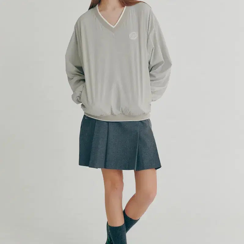 [BUNJANG] clove V-Neck Pullover T-Shirt Beige / clove클로브 V넥 풀오버 티셔츠 베이지