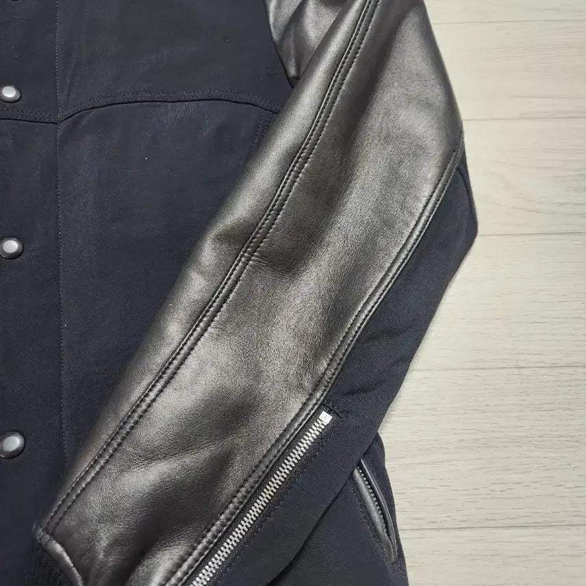 [BUNJANG] Time Homme Leather Blouson Jacket / 타임옴므 가죽 블루종자켓