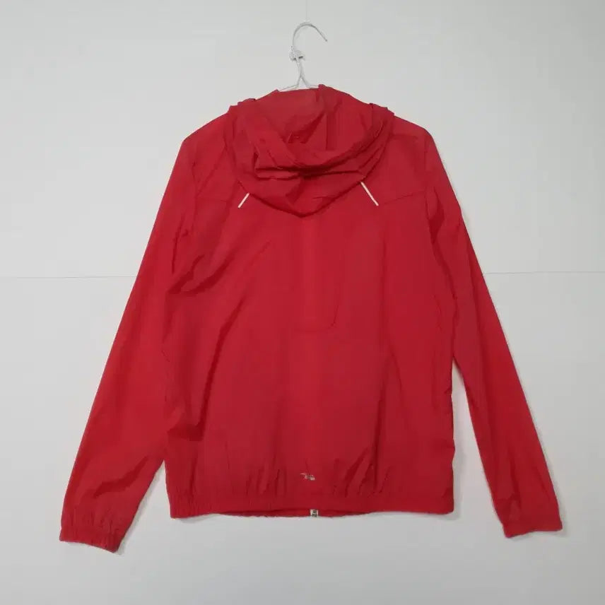 [BUNJANG] Le Coq Sportif Red Windbreaker Hooded Zip-Up Jacket / 르꼬끄 레드 바람막이 후드집업 ㅡ0182