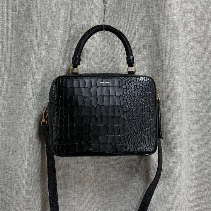 [BUNJANG] Rouge&amp;Lounge Croc Embossed Leather Tote Crossbody Bag / 한섬 루즈앤라운지 크로커 엠보 소가죽 토트 크로스백