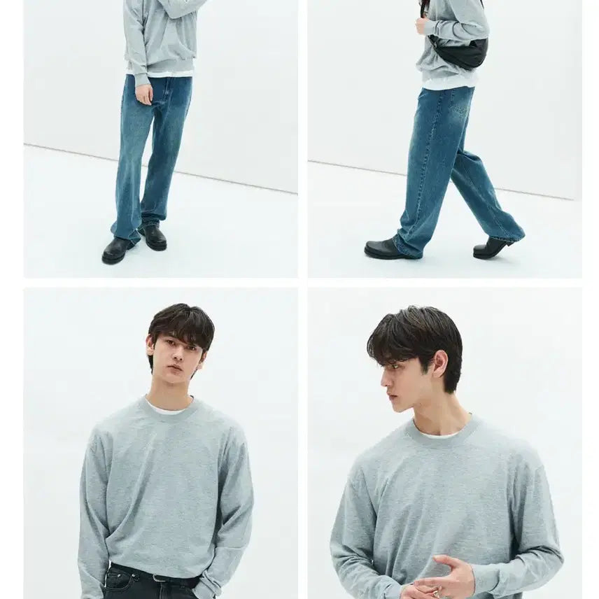 [BUNJANG] LeHar Everyday Crewneck Knit Gray M / 르아르 에브리데이 크루넥 니트 그레이 M