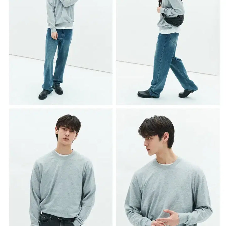 [BUNJANG] LeHar Everyday Crewneck Knit Gray M / 르아르 에브리데이 크루넥 니트 그레이 M