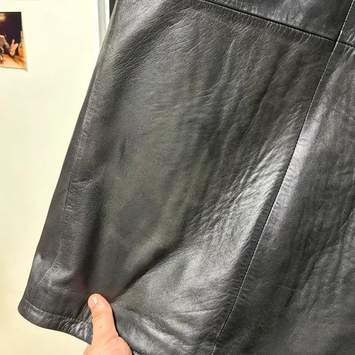 [SOLD OUT] L) 에디바우어 램스킨 레더 카코트 블랙 올드갭 카코트