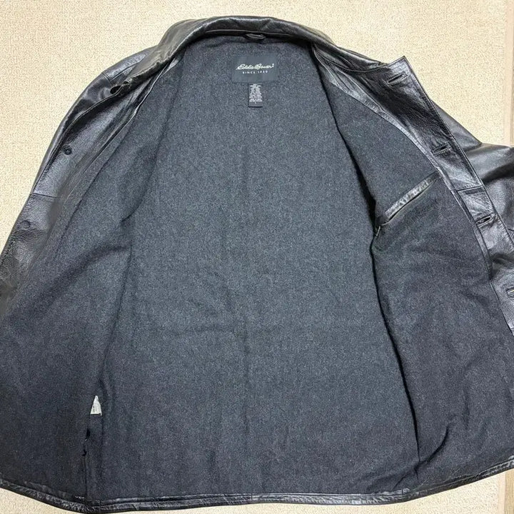 [SOLD OUT] L) 에디바우어 램스킨 레더 카코트 블랙 올드갭 카코트