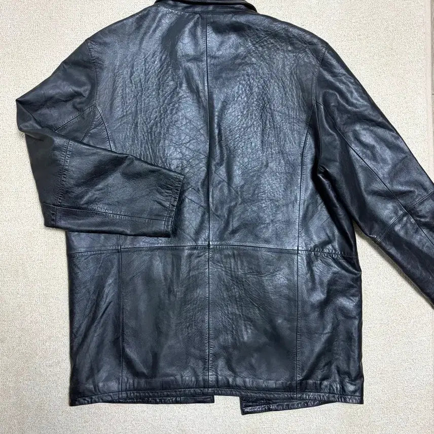 [SOLD OUT] L) 에디바우어 램스킨 레더 카코트 블랙 올드갭 카코트