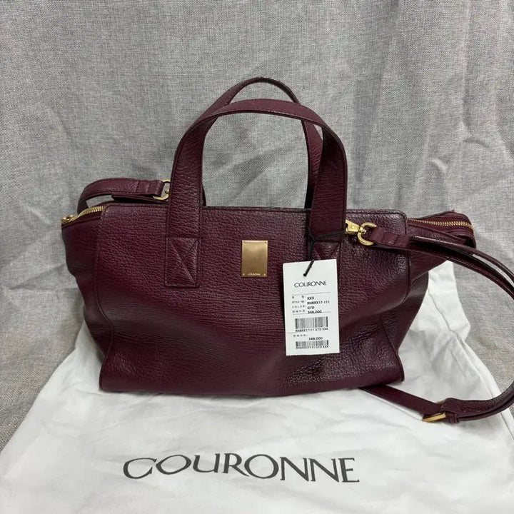[BUNJANG] Couronne Linear Leather Tote Bag / [새상품] 쿠론 가방 리니어 소가죽 토트백+ 더스트백