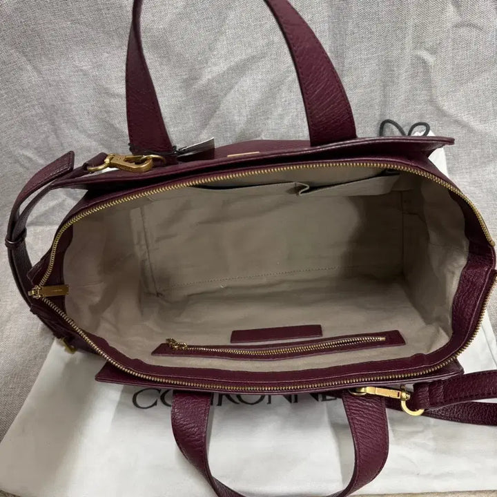 [BUNJANG] Couronne Linear Leather Tote Bag / [새상품] 쿠론 가방 리니어 소가죽 토트백+ 더스트백