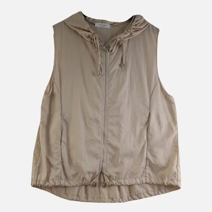 [SOLD OUT] 여FREE 후드 조끼 베이지 M6248