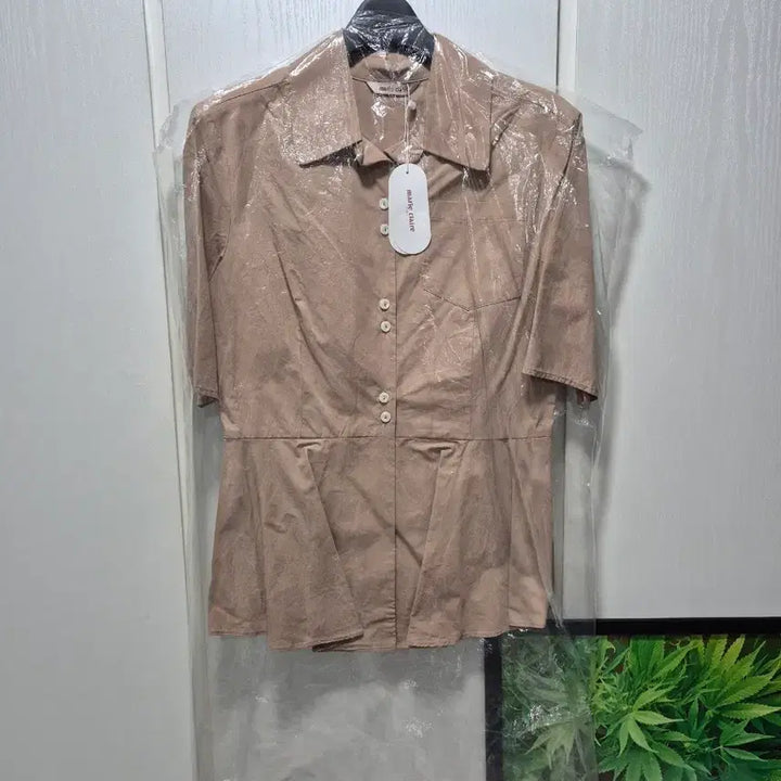 [BUNJANG] Marie Claire Brown 5-Sleeve Blouse / (타임세일)(새상품)마리끌레르 브라운 블라우스 5부