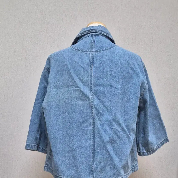 [BUNJANG] Denim Short Sleeve Jacket (100% Cotton) / 데님 반팔 자켓  (면100%)