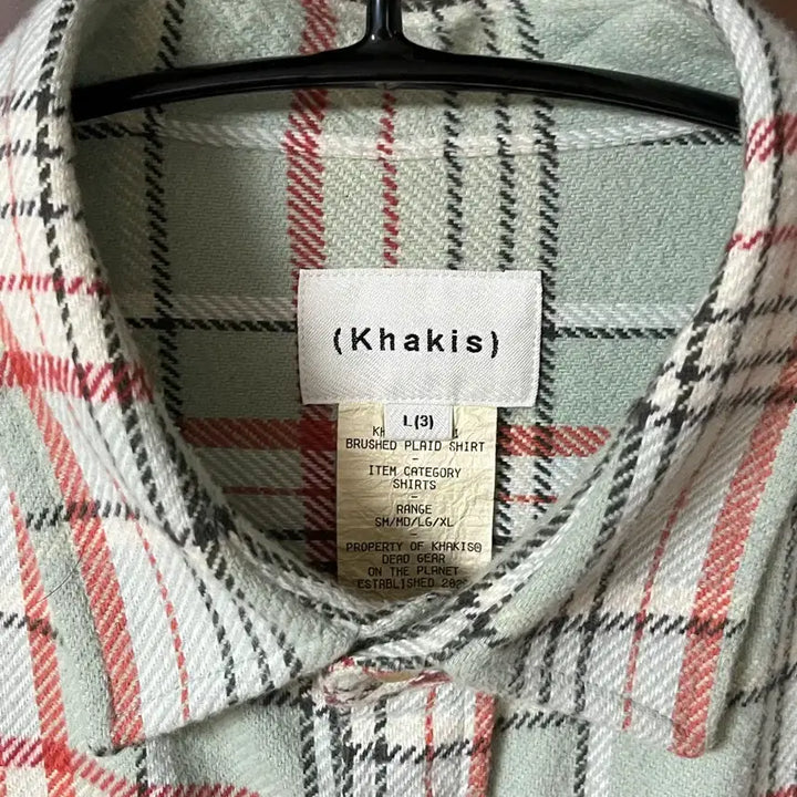 [BUNJANG] Kakis Brushed Plaid Shirt - Pale Green / 카키스 brushed plaid shirts 라지 L pale green