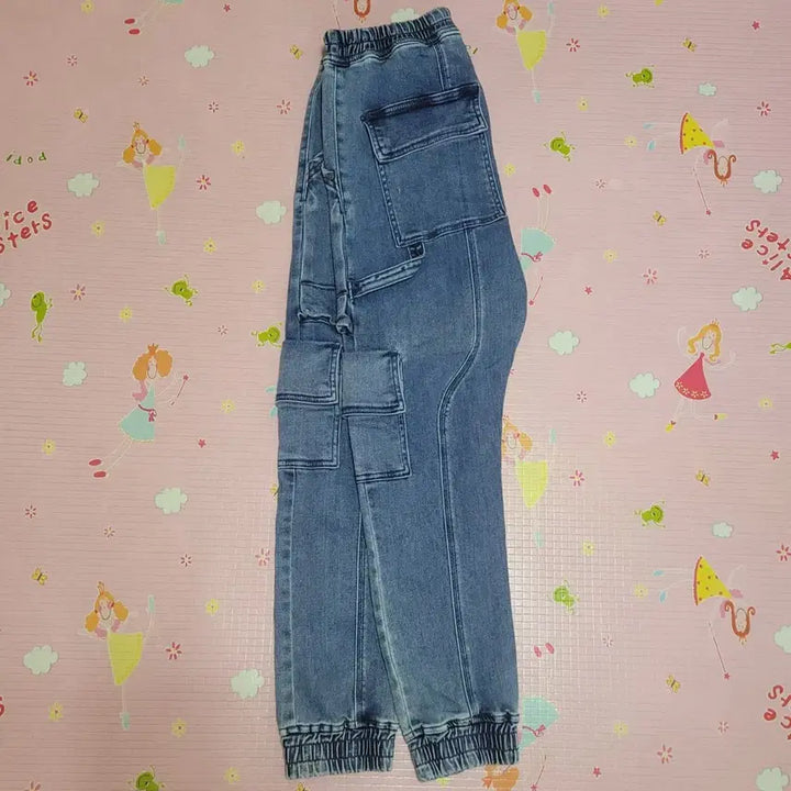 [SOLD OUT] [S/90/28-32] 일꼬르소 밴딩 카고 데님 조거 팬츠 블루
