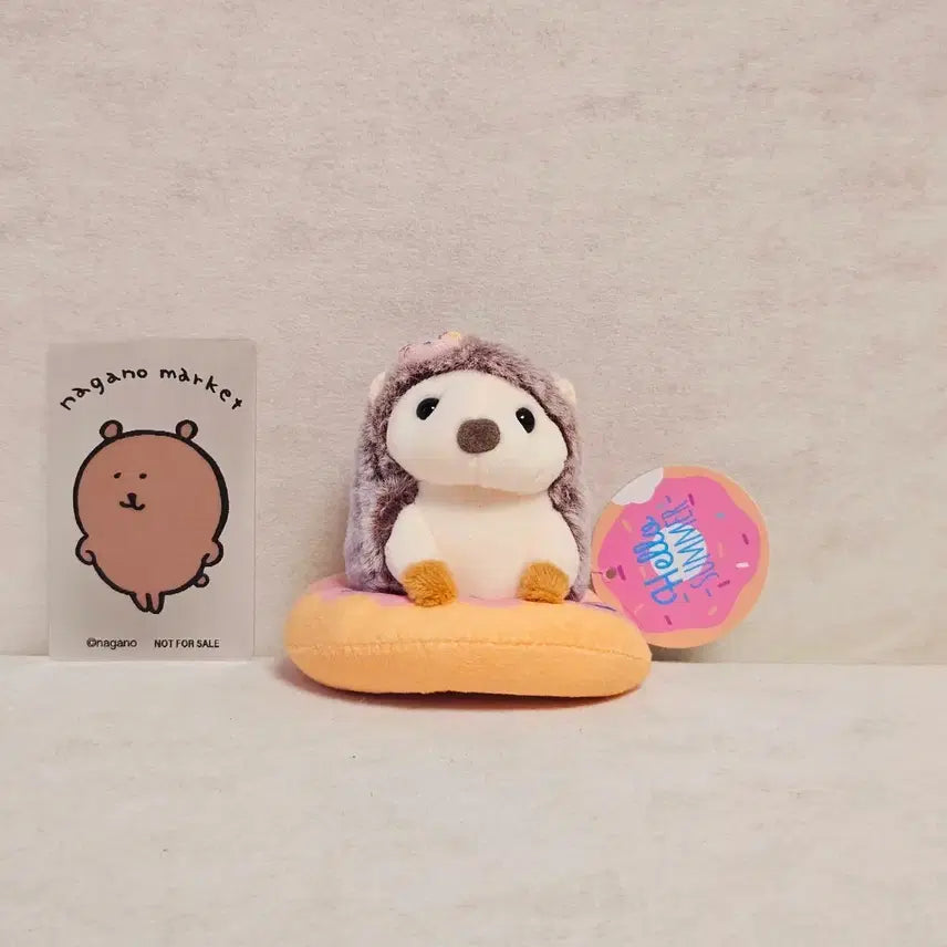 [BUNJANG] Hedgehog Donut Plush Keychain / 고슴도치 도넛 인형 키링