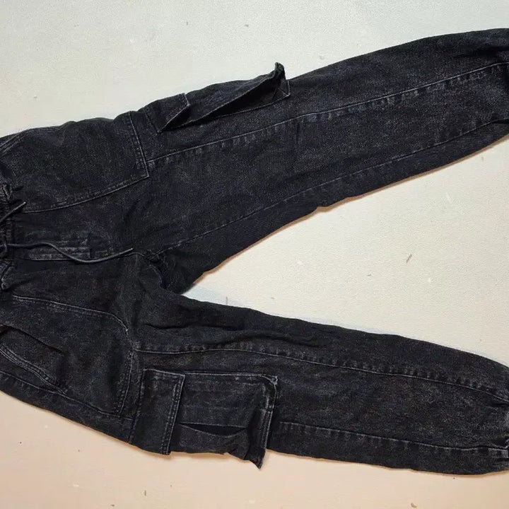 [BUNJANG] Juun.J Black Denim Cargo Jogger Pants / 준지 블랙 데님 카고 조거팬츠(48) 유아인바지 동일소재. 카고버전