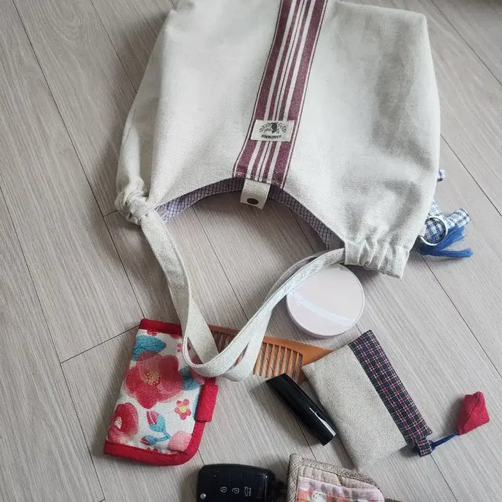 [BUNJANG] Linen Shirring Eco Bag / 린넨 셔링 에코백