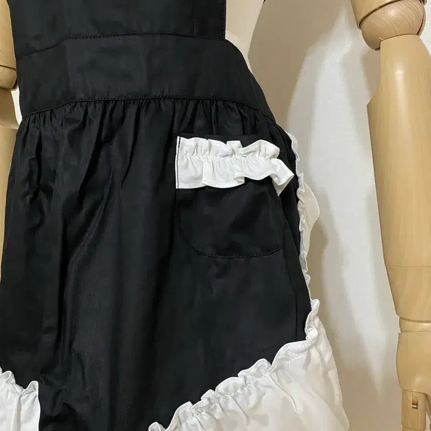 [BUNJANG] Vintage Apron Frill Maid Cosplay Dress / 빈티지 에이프런 앞치마 프릴 메이드복 코스프레 히메갸루 긱시크 발레코어