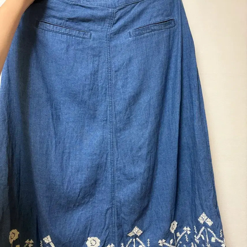 [BUNJANG] Thursday Island Bohemian Denim Long Skirt / 써스데이아일랜드 청치마 보헤미안