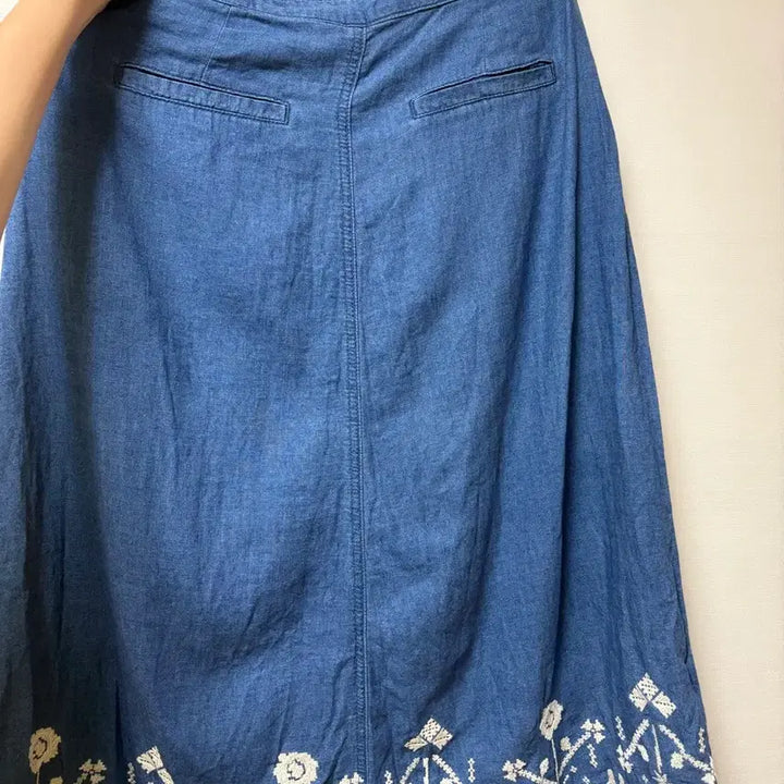 [BUNJANG] Thursday Island Bohemian Denim Long Skirt / 써스데이아일랜드 청치마 보헤미안