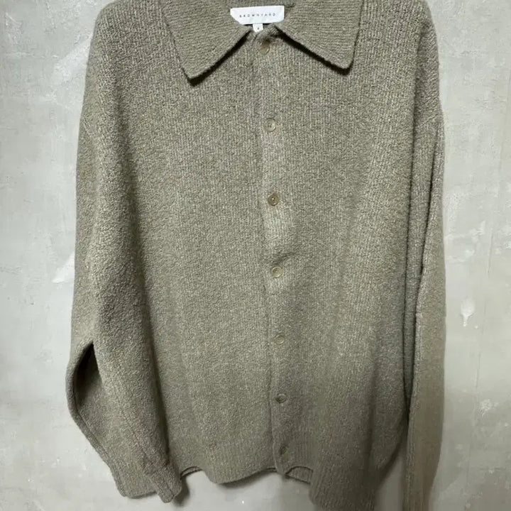 [BUNJANG] Brownyard Collar Cardigan Light Olive / 브라운야드 카라 가디건4 라이트 올리브
