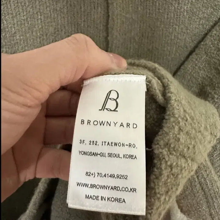 [BUNJANG] Brownyard Collar Cardigan Light Olive / 브라운야드 카라 가디건4 라이트 올리브