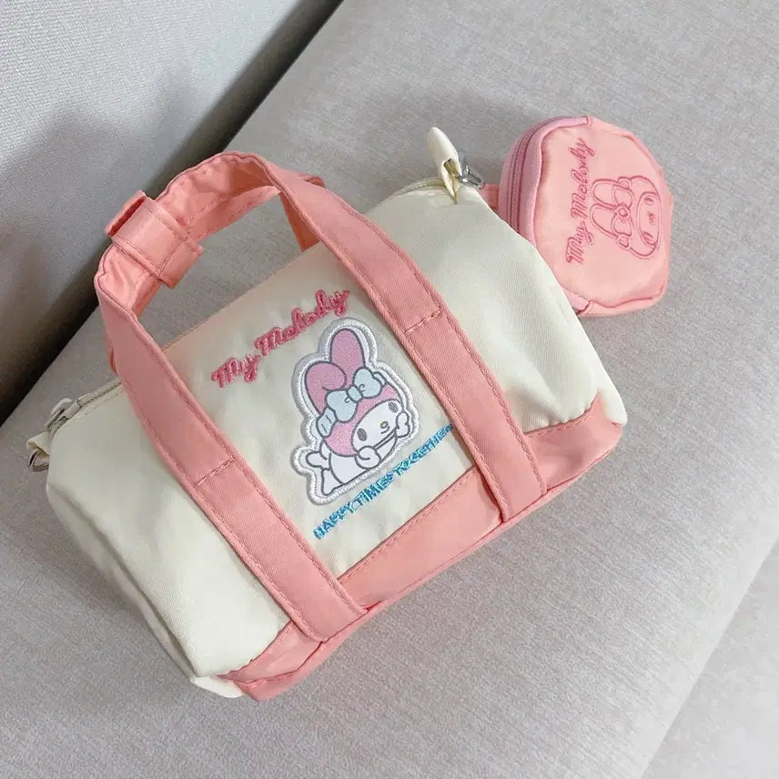 [BUNJANG] My Melody Canvas Tote Bag &amp; Coin Purse / 마이멜로디 캔버스 토트백(크로스백) + 동전지갑